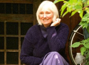 Photo of Anne Sherrod sitting outside