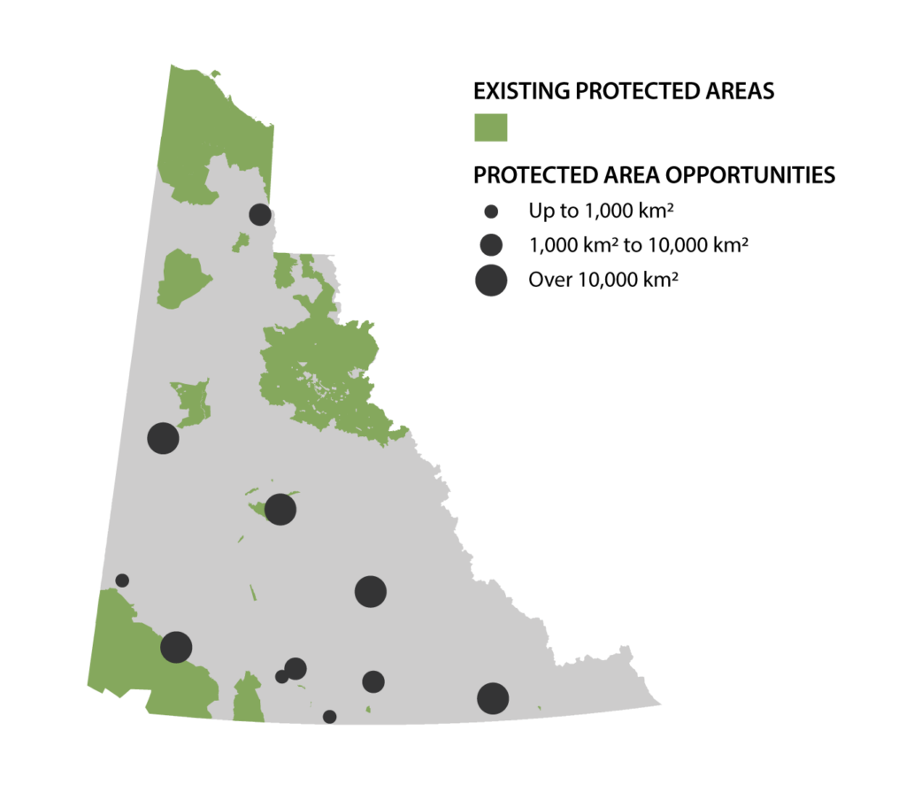 Yukon's map with protected areas