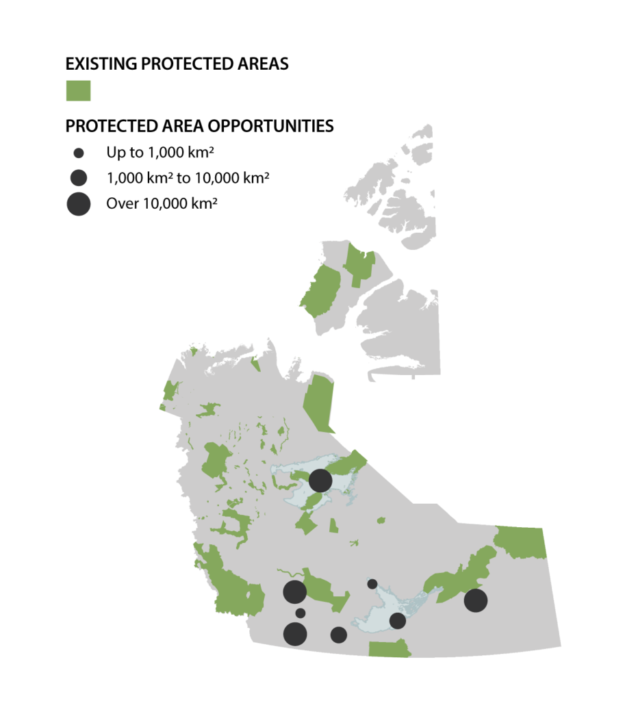 map of Northwest-Territories with protected areas