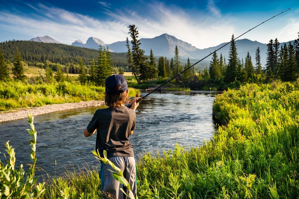 Child fishing in the Crossest River