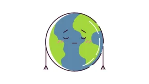 Dessin de la planète terre triste