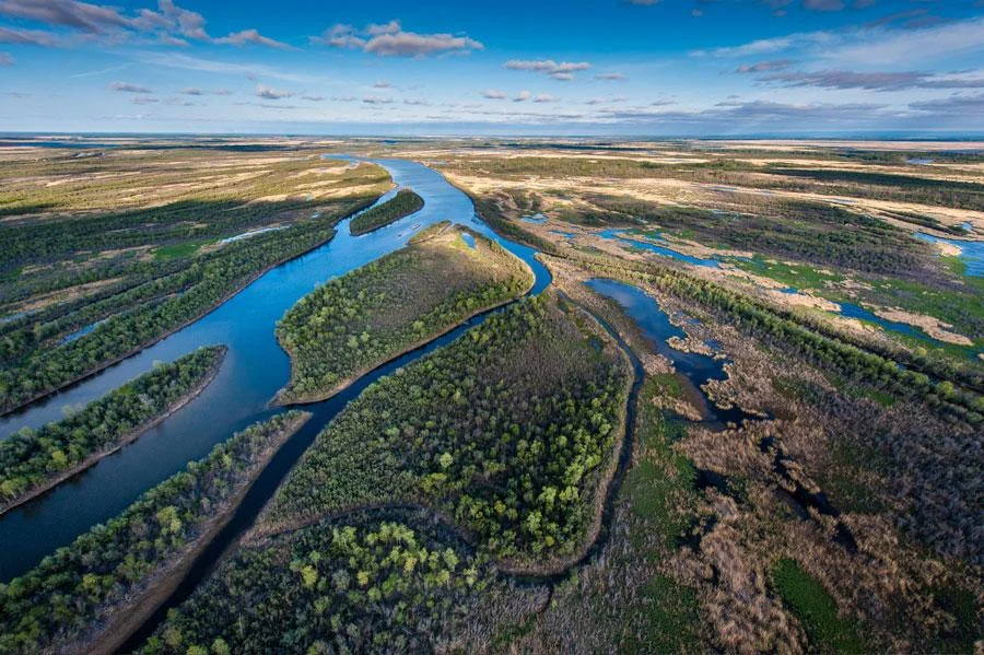 River with multiple path