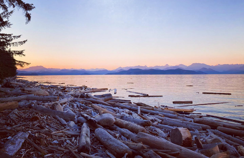 Quadra Island at sundown