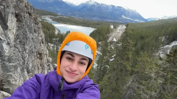 Julie on mountain