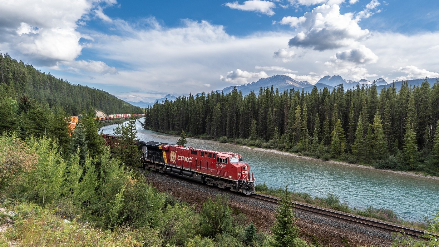 Train railyway in wilderness
